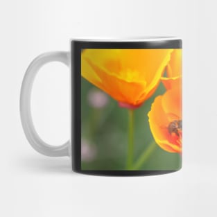 Bee and poppies Mug